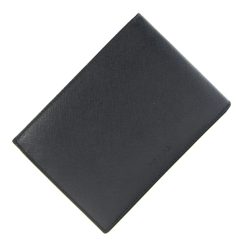 Prada Bi-fold Wallet M2 Black Saffiano Leather Compact Folding Men's PRADA